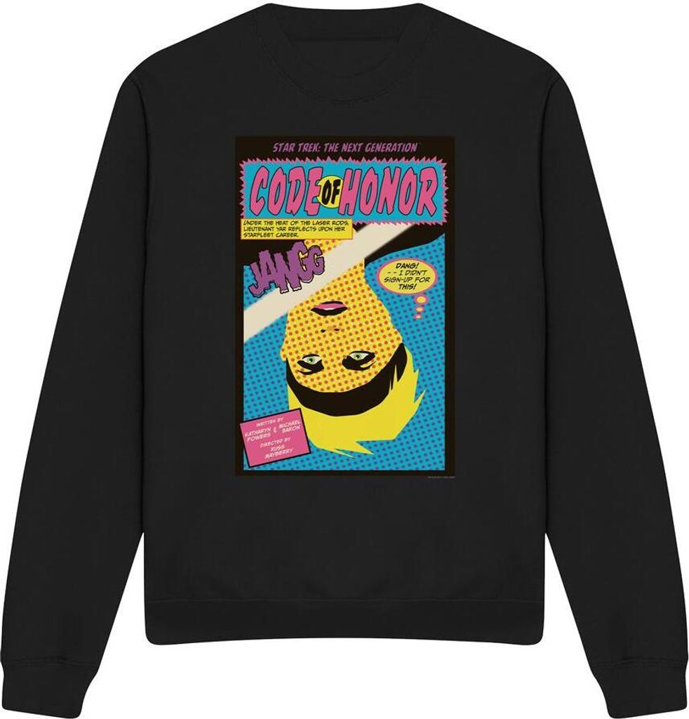 Star Trek - "The Next Generation Season 1 Episode 4" Sweatshirt für Herren/Damen Uni TV11674 (S) (Schwarz)