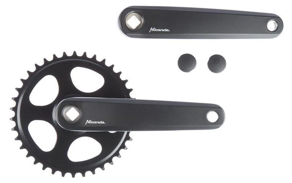 Manivelle Miranda Delta 1R JIS 42t BCD104 Noir : Réparez votre Pédalier