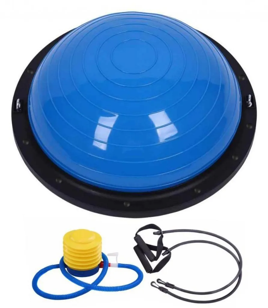 Plateforme d'équilibre type Bosu SEDCO 58 cm bleu pour sport à domicile