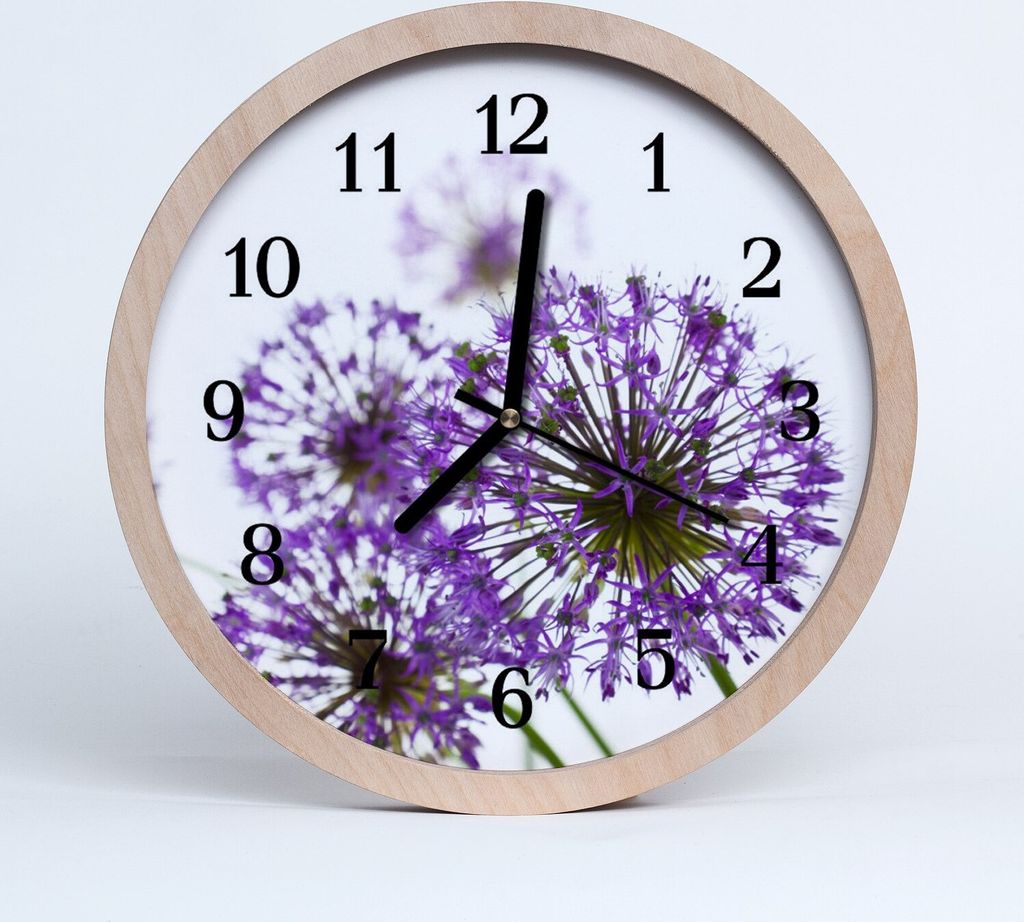 Holzuhr 30fi cm wanduhr - Blume Blumen