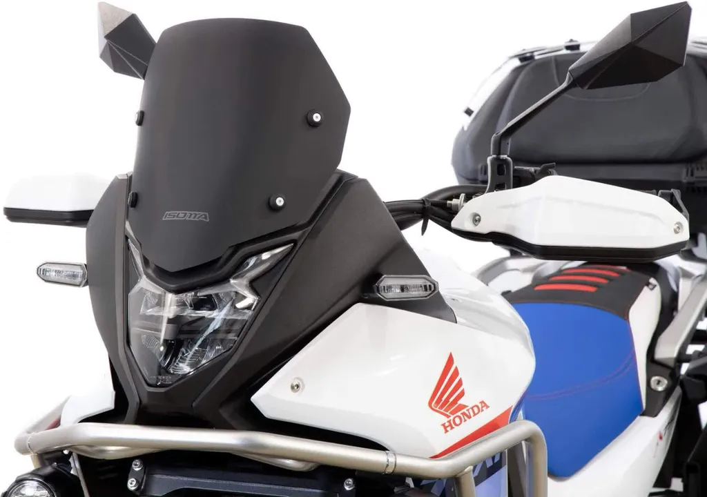 Saute-vent Moto Noir Mat Isotta 350x320mm Équipé de Supports Fixes