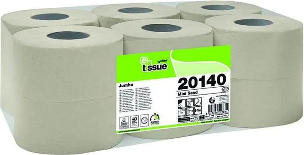Papier toilette rouleau Mini Jumbo écologique BIO E-Tissue 2 épaisseurs