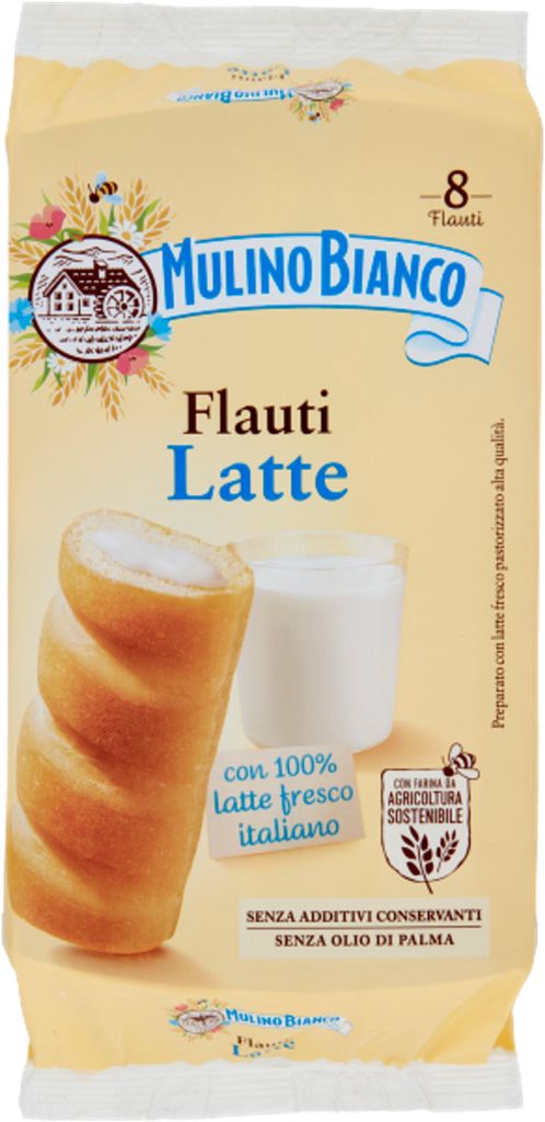 Flauti Latte mit Sahne gefülltes Gebäck 280g - Mulino Produktbild 