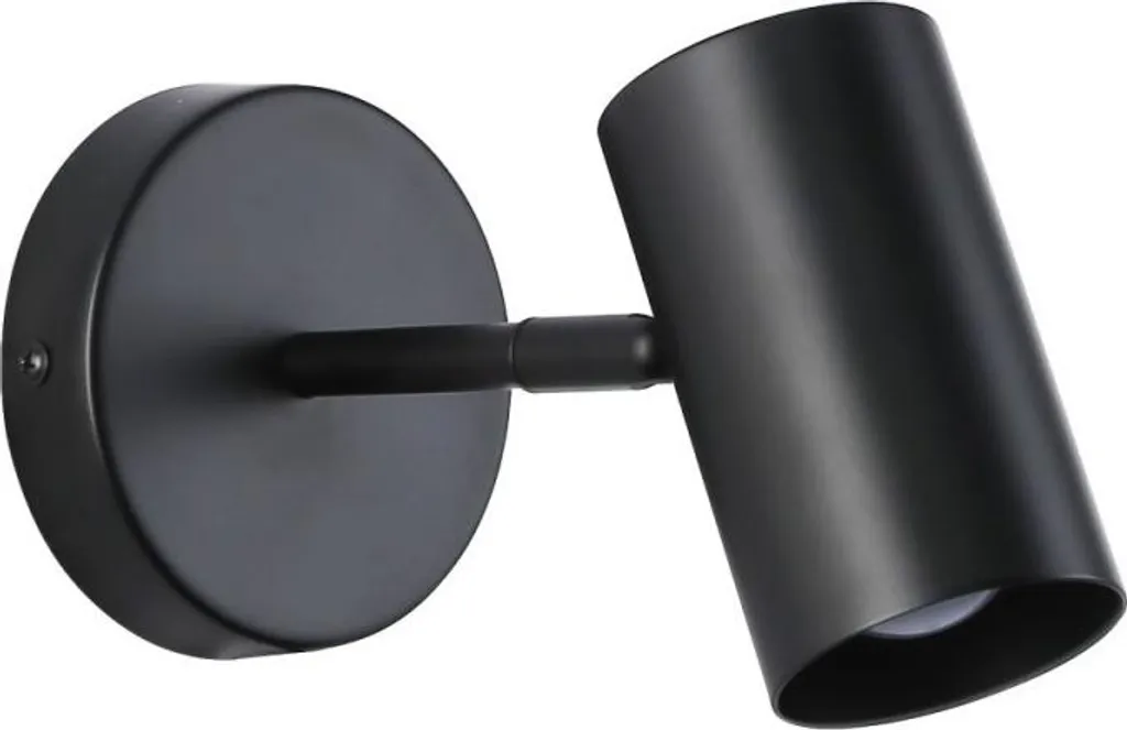 Applique Parete Nero Alluminio E27 Faretto Regolabile per Interni