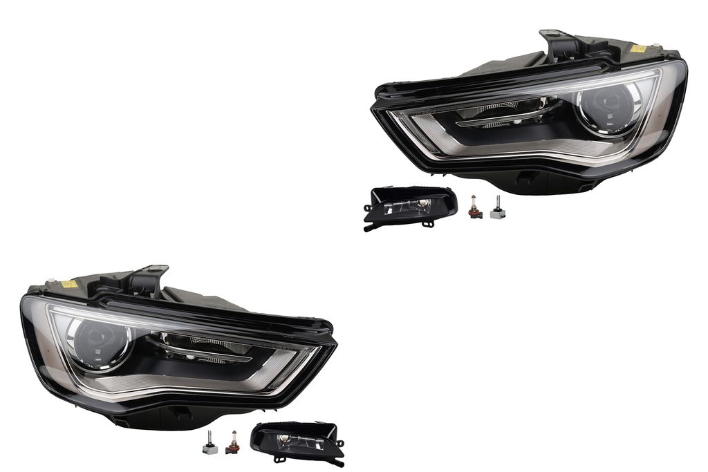 Johns, Scheinwerfer Satz passend für Audi A3 8V 04/12- Xenon D3S + Nebels.+Leuchtmittel 8V0941043C 8V0941043M 8V0941044C 8V0941044M 8V0941699D 8V0...
