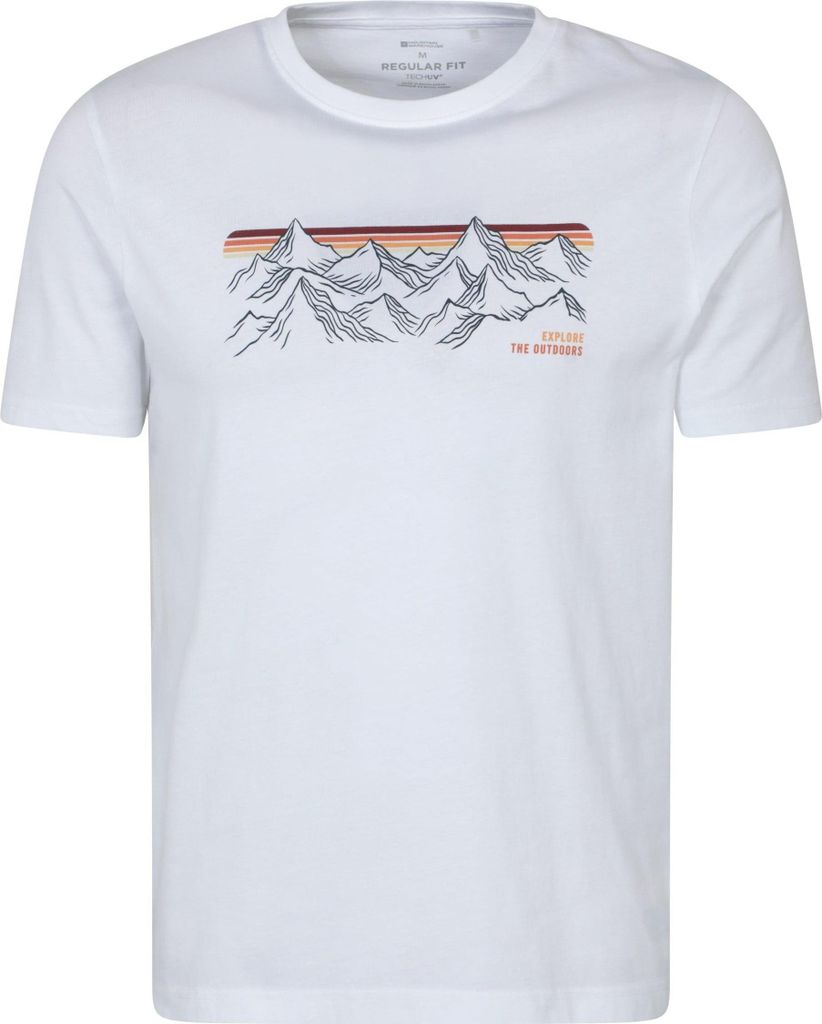 Mountain Warehouse - T-Shirt Stripes für Herren MW3852 (3XL) (Weiß)