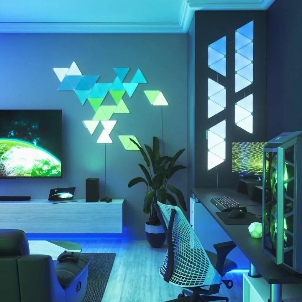 Kit extension Nanoleaf Shapes triangles connectés et tactiles - 17
