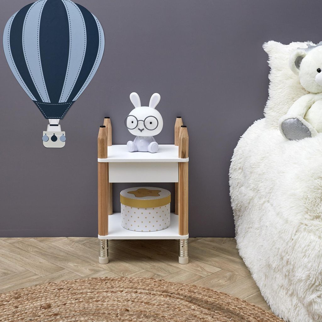 Weißer Bleistift-Nachttisch Home Deco Kids