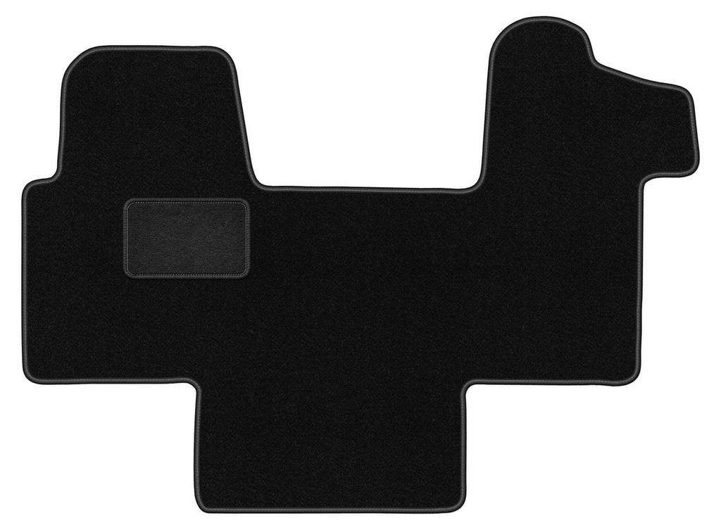 Velours-Fußmatten Vorne passend für Renault Master II (Lieferung, Bj. 2010-) – schwarz, passgenau, mit Befestigungen set 2 Stk. - STANDARD
