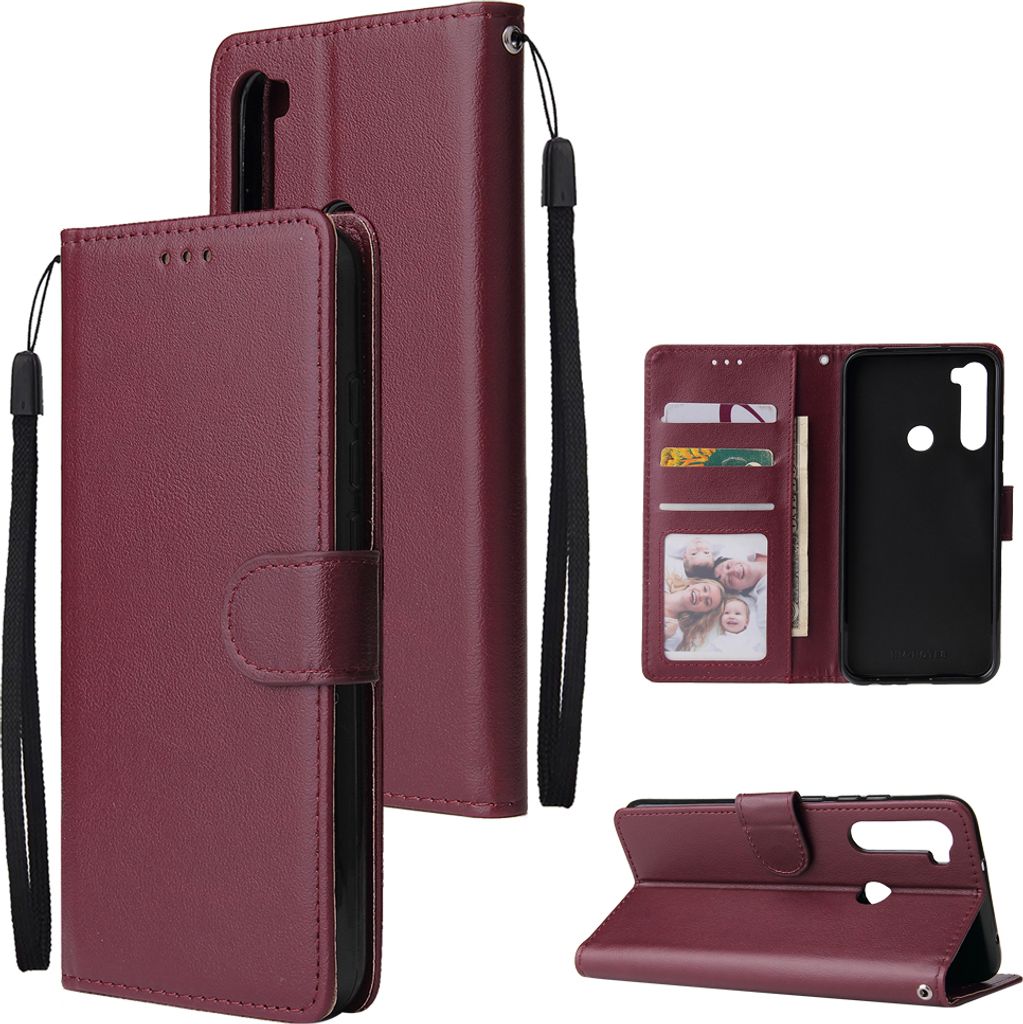 Für Redmi NOTE 8 Kunstleder Front Putton Schutz Handyhülle Produktbild 