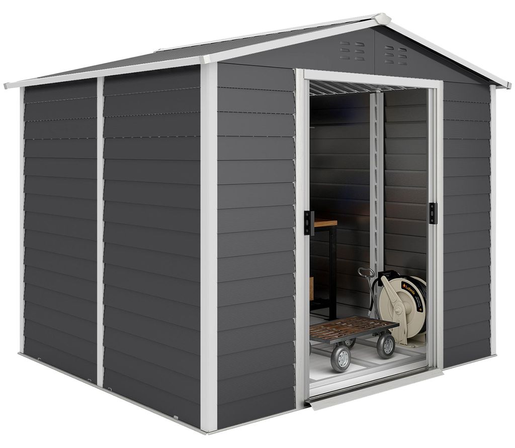 Outsunny Gerätehaus 4,4 m² Gartenhaus mit Pultdach, Produktbild 