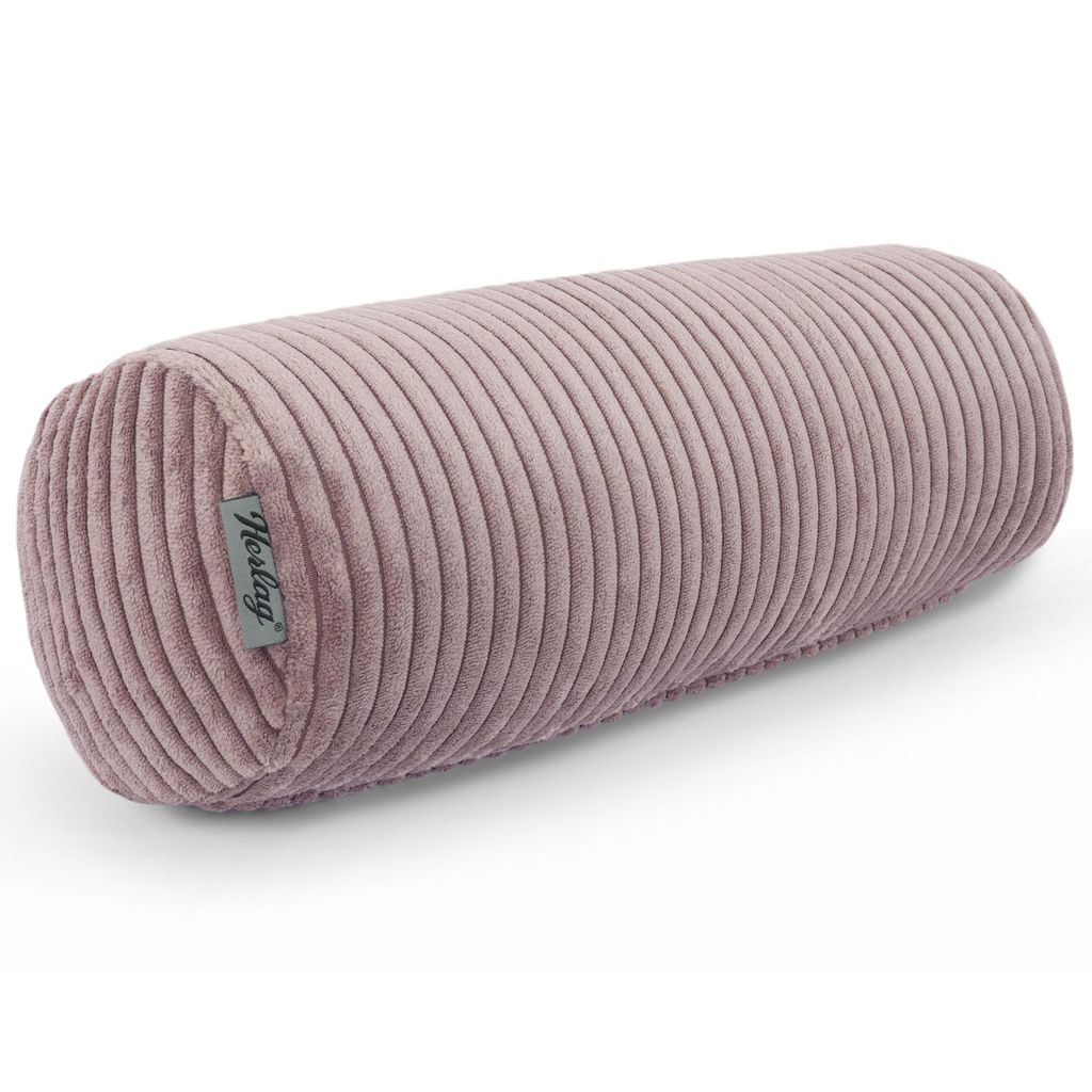 Herlag Kissenrolle ELLA 65x20 cm – vielseitige Nackenrolle, Seitenschläferkissen & Dekokissen, Flieder
