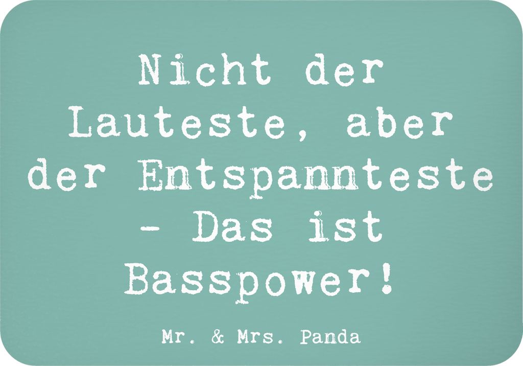 Mr. & Mrs. Panda magnet Spruch Bassgitarre Entspannt - Meeresbrise - Geschenk, Musik, tiefen Tönen, Bassist, Lautstärke, zettelhalter, Musiker, N...