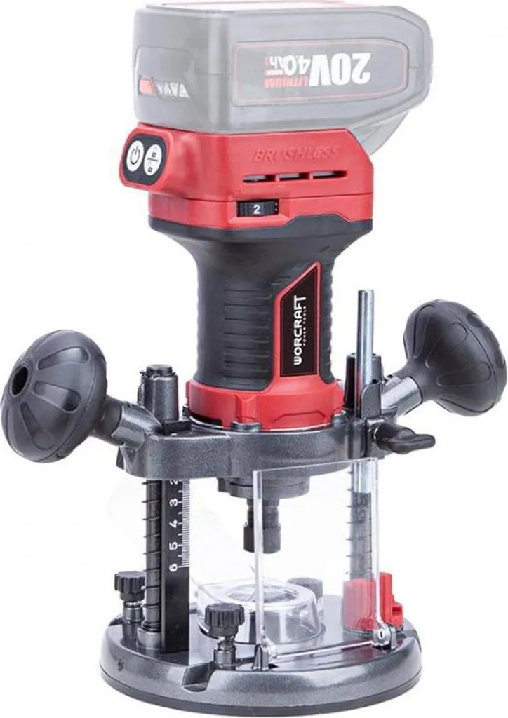 Affleureuse défonceuse sans fil 20V moteur Brushless WORCRAFT 114783
