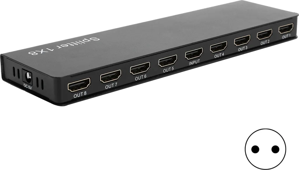 Splitter HDMI 1.4 Full HD 8 Ports avec Amplificateur de Signal Vidéo