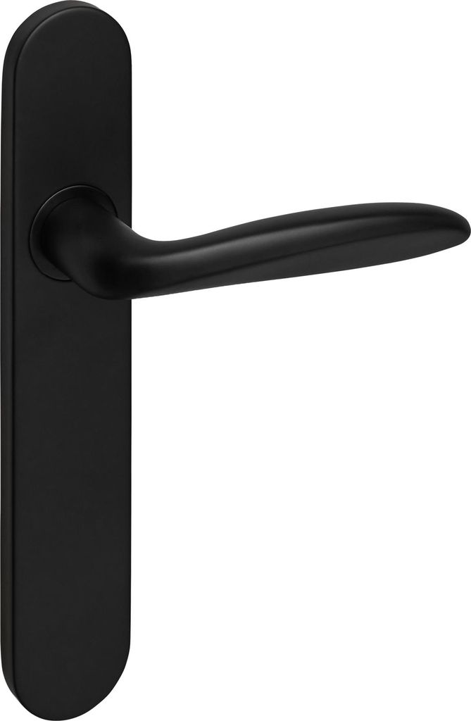 Lavuzo Türgriff Benevento Schwarz mit abgerundetem Schild - Pro Set