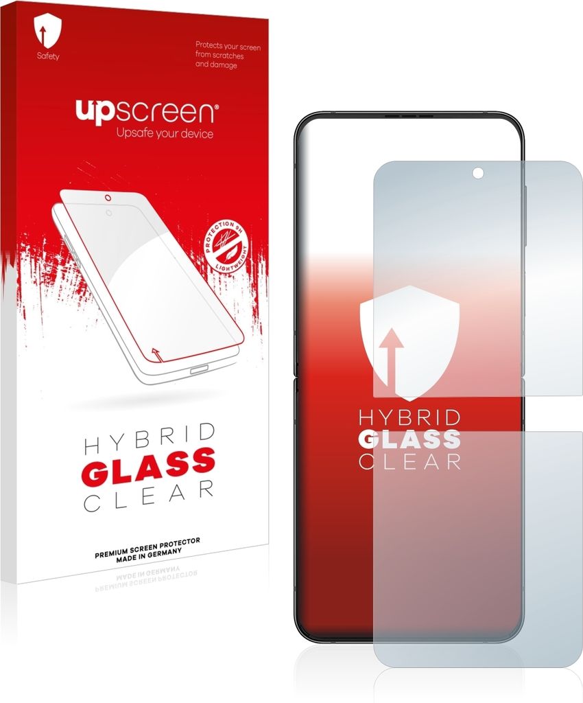 upscreen Schutzglas für Samsung Galaxy Z Flip 4 Schutzfolie Panzer Folie Glas Display Schutz klar