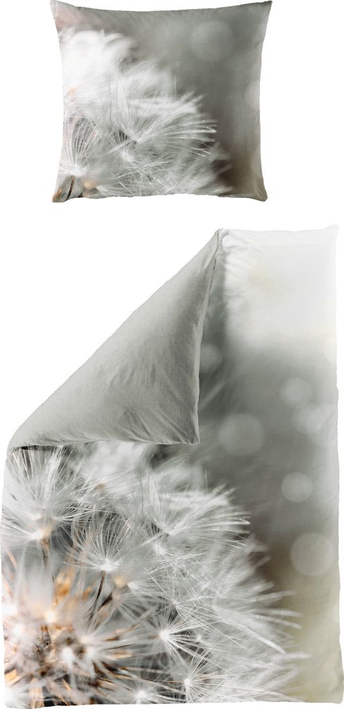 BIERBAUM Bettwäsche Mako-Satin BL 135x200 cm silber Bettbezug Bettzeug