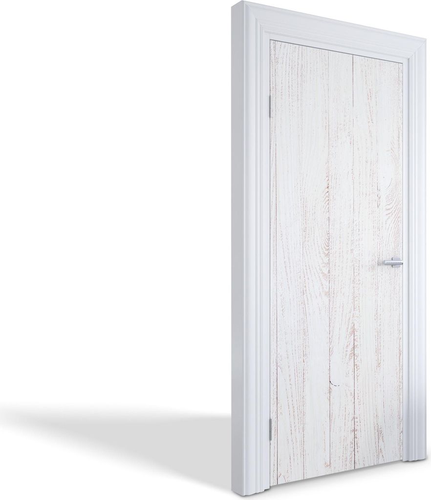 Innentür Folie Modern Selbstklebende Wandsticker Personalisiert - Gebleichtes Holz - 75 x 205 cm