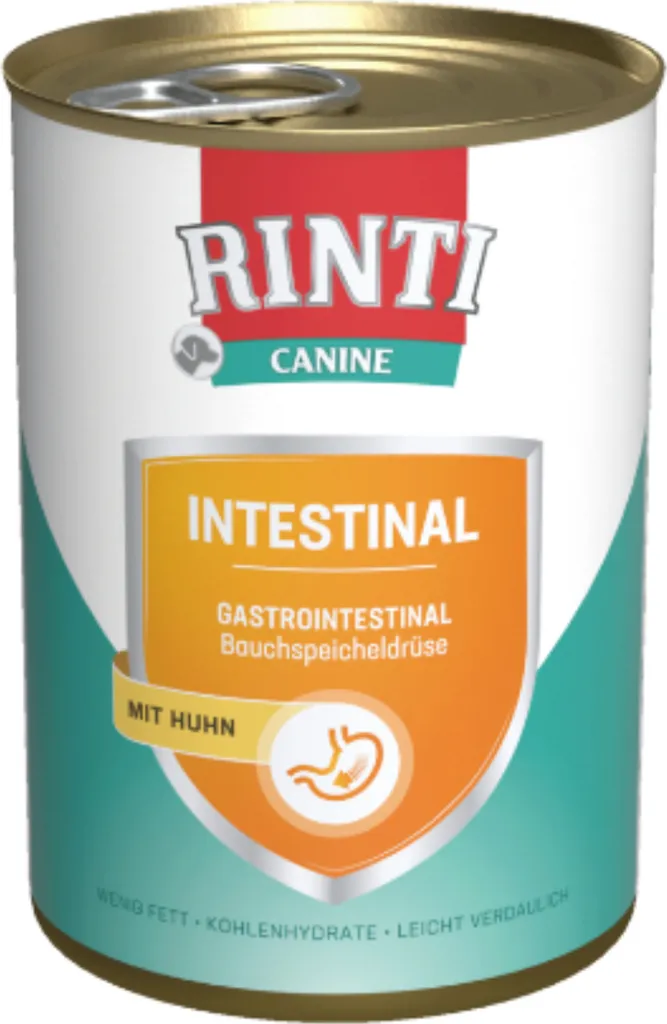 Stop Diarrhée Chien - Rinti Canine Intestinal Poulet 12x400g Pâtée