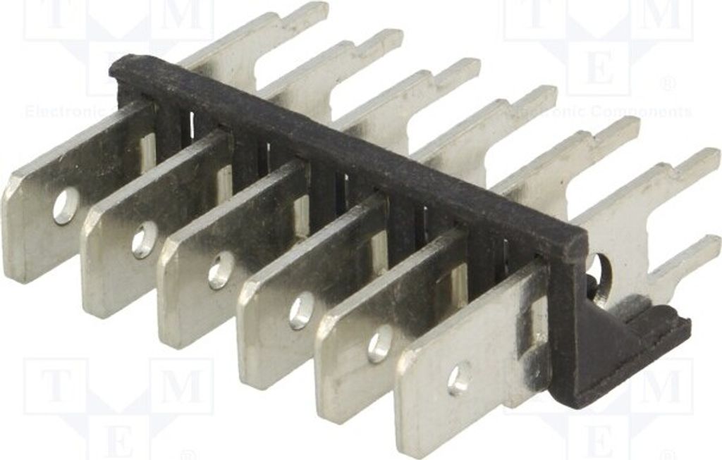 1x Verbinder: Verbindungsleiste 6,3mm THT verzinnt 7836 -Lötanschlüsse 0,8mm