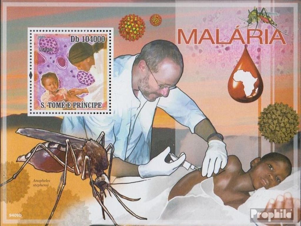 Briefmarken Sao Tome e Principe 2009 Mi Block710 (kompl.Ausg.) postfrisch Bekämpfung der Malaria