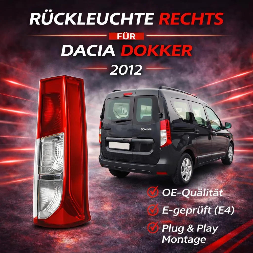 Luce Posteriore Destra Dacia Dokker 265500284R | Facile da Montare