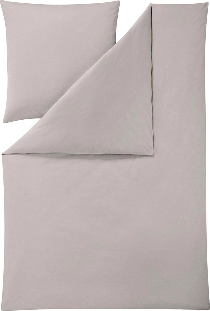 Estella Atelier - Mako-Interlock-Jersey Bettwäsche Takoma Farbe silber Größe 155x200 + 80x80