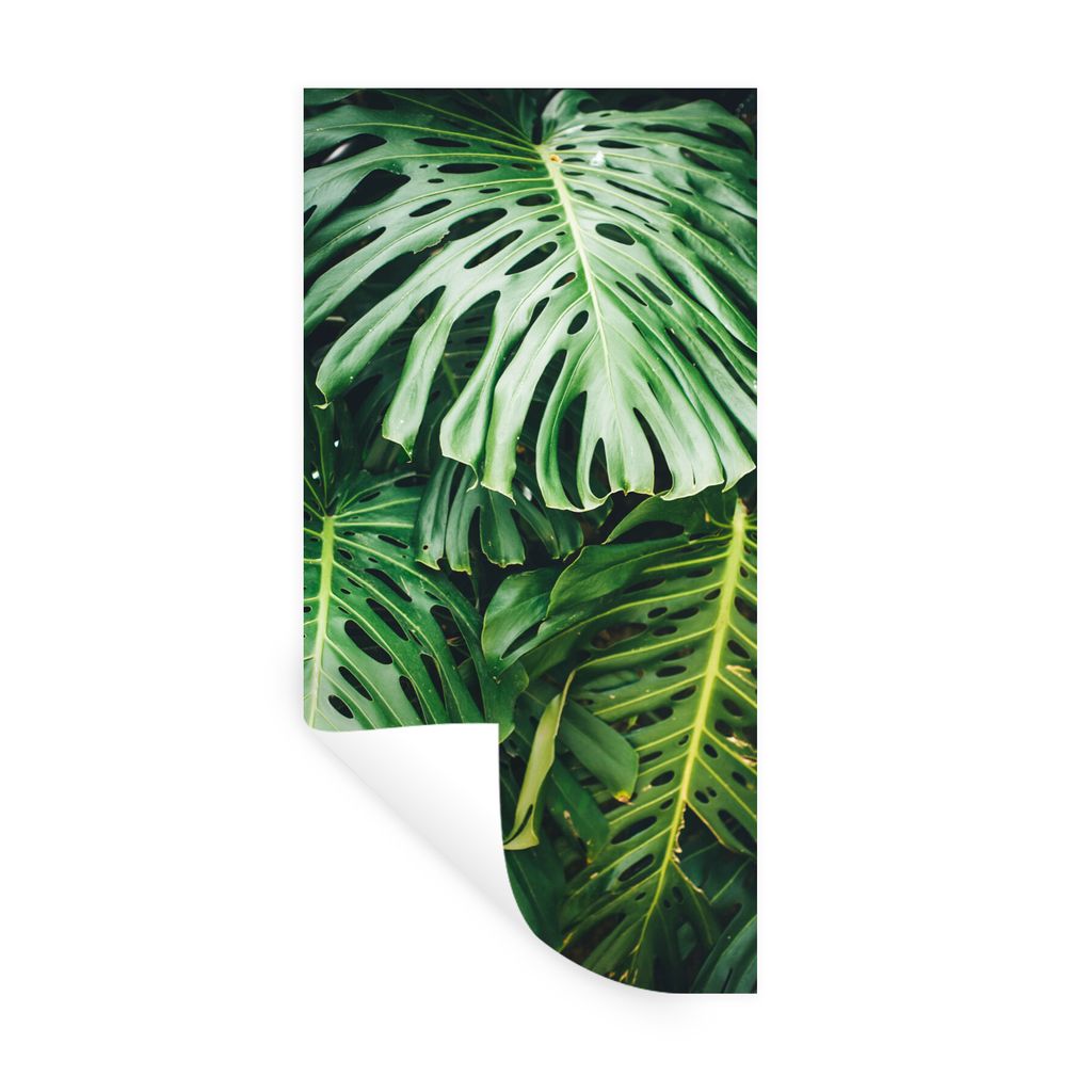MuchoWow Wandtattoo Wandsticker Wandaufkleber Musterblätter 20x40 cm Selbstklebend und Repositionierbar - Selbstklebend - Fototapeten