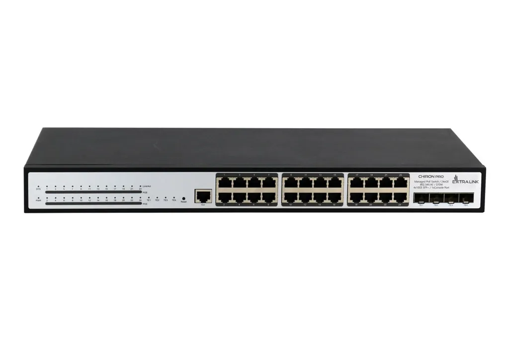 Switch PoE 24 Ports Extralink Chiron Pro : Fini les Lenteurs Réseau L3