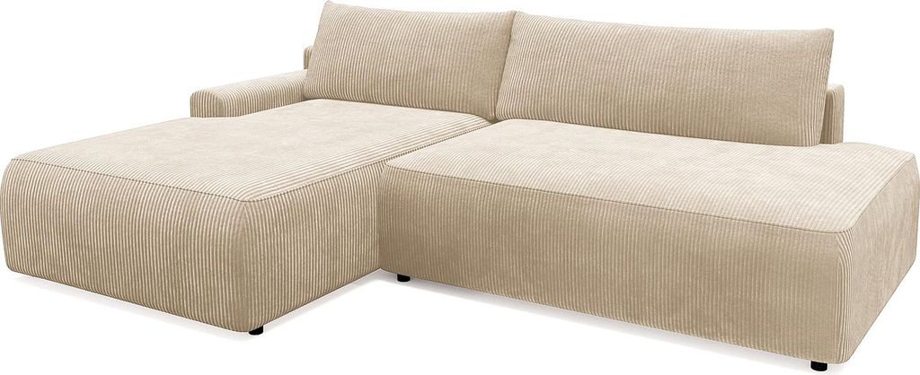 home24 Ecksofa mit Schlaffunktion - Longchair
