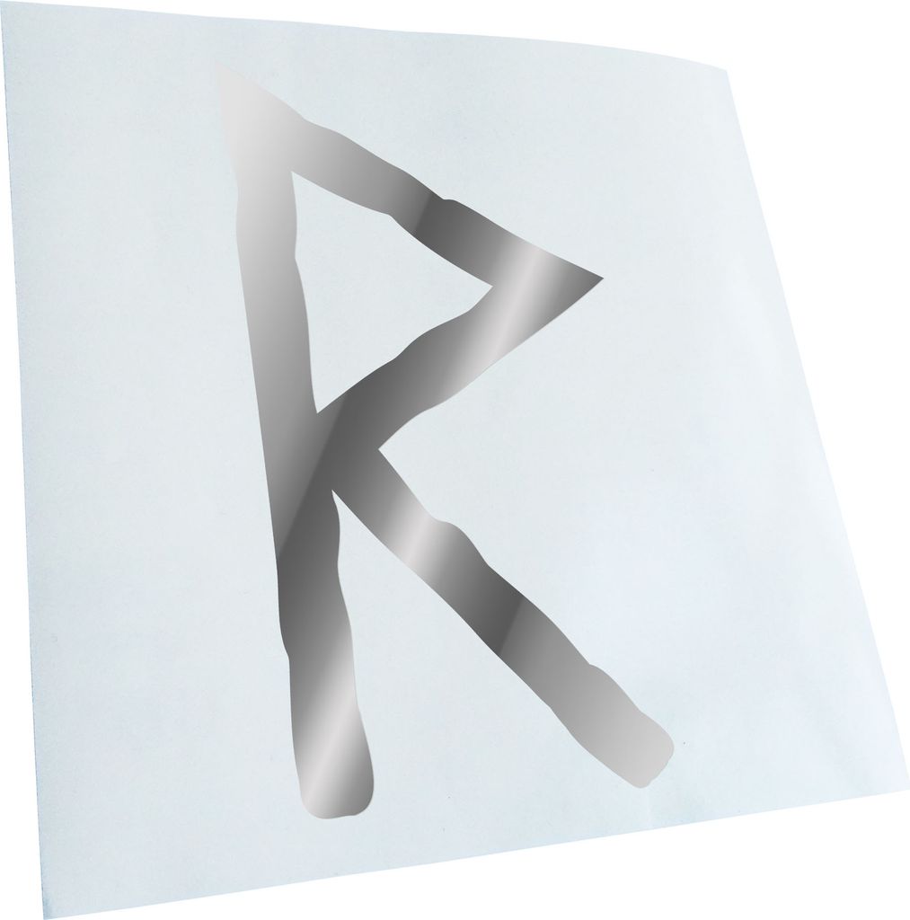 Kiwistar - Autoaufkleber - Futhark RAIDHO Rune - Neon Matt - Aufkleber für Auto Kfz Fahrrad, LKW, Truck Mofa