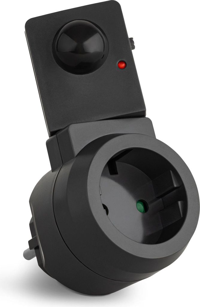 Bewegungsmelder Zwischenstecker mit Schalter 120° 9m LED Produktbild 