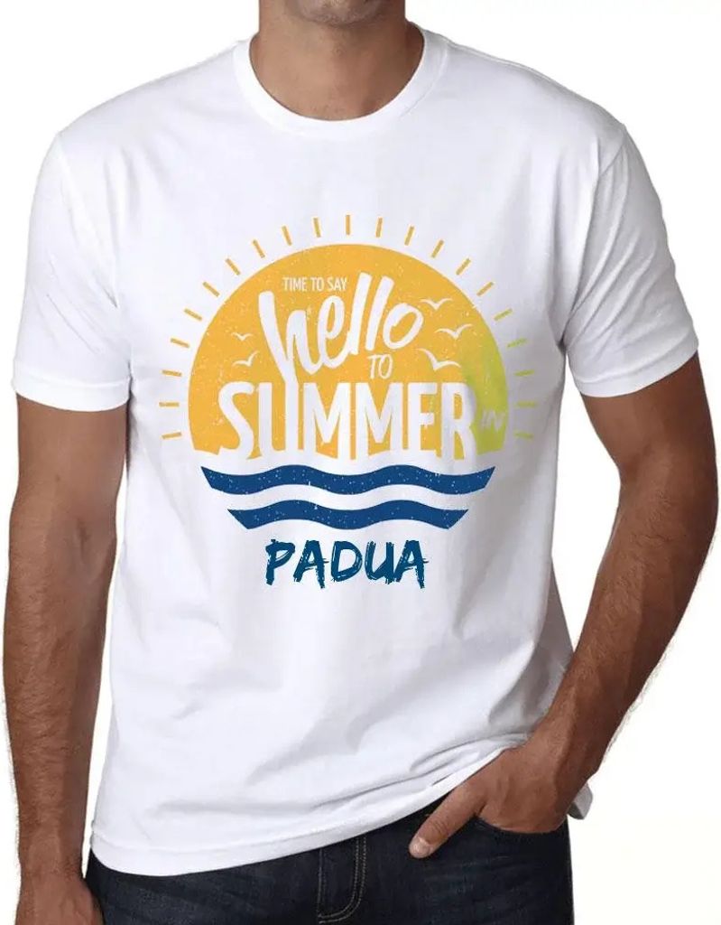 Herren Grafik T-Shirt Zeit dem Sommer in Padua Hallo zu sagen – Time To Say Hello To Summer In Padua – Öko-Verantwortlich Vintage Jahrgang Kur...