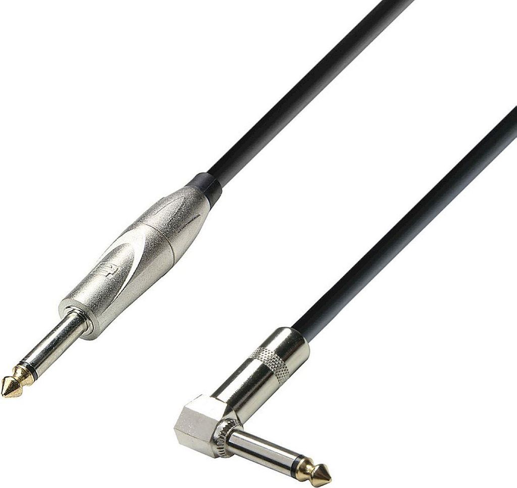 Adam Hall Cables 3 STAR IPR 0300 - Instrumentenkabel Winkelklinke TS auf Klinke TS | 3 m