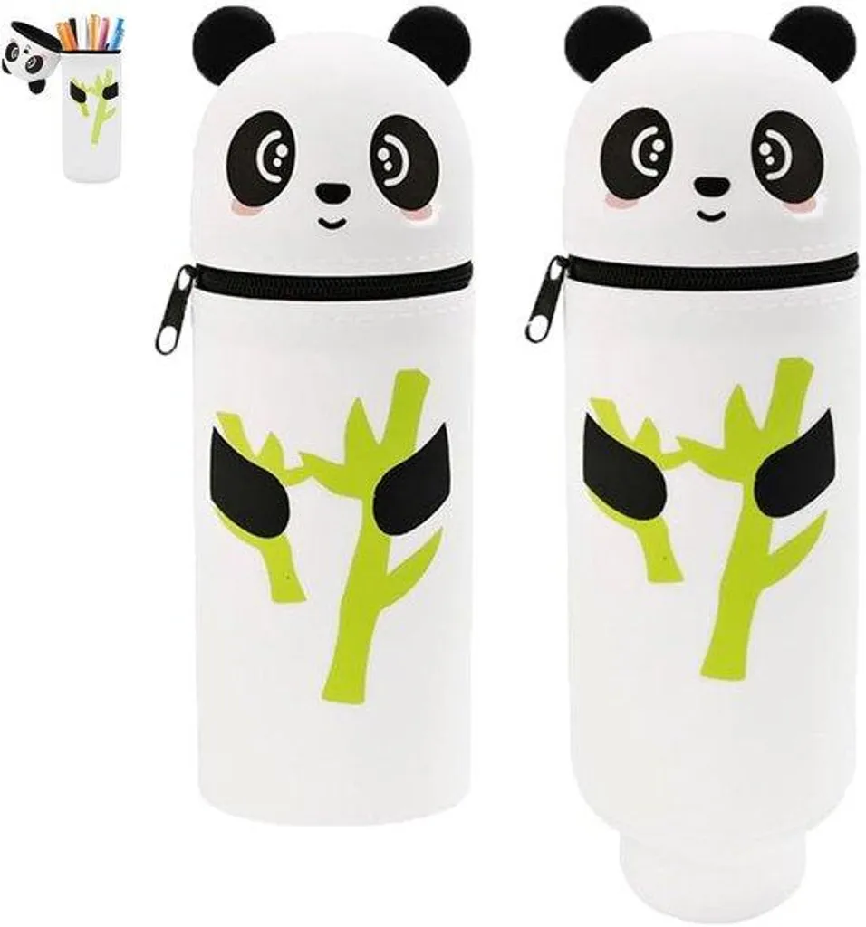 Trousse à stylos Panda Kawaii en silicone souple pour écoliers et bureau