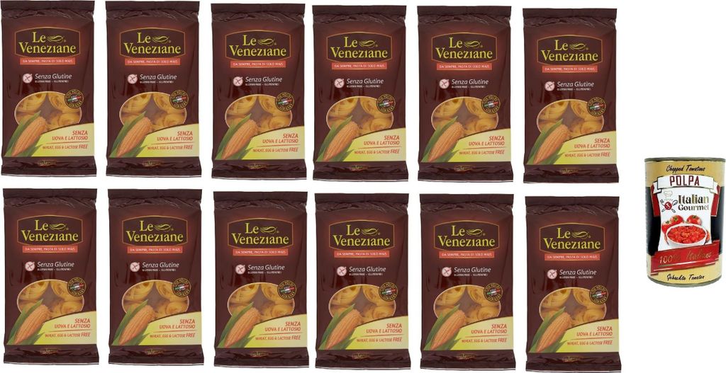 12x Le Veneziane Pasta di Mais Fettuccine N.28 senza Produktbild 