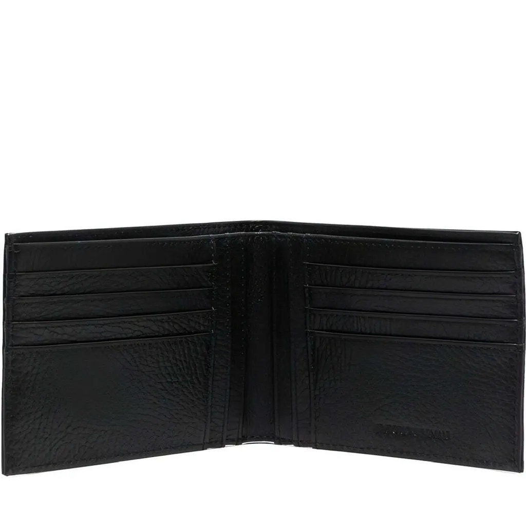 Portefeuille pour homme Armani en cuir véritable noir - Modèle Luxe - 10