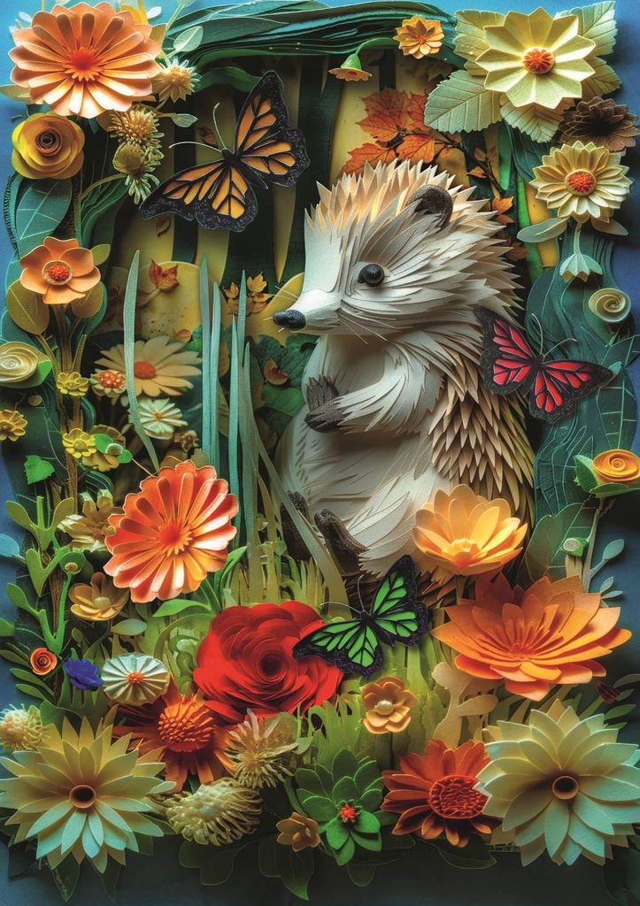 TREFL Puzzle-Papierkunst: Igel, 1000 Stü ck