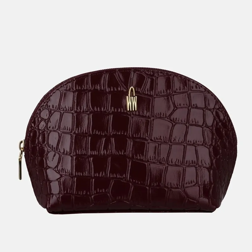 Trousse de maquillage bordeaux vernie FUERTA au design haut de gamme
