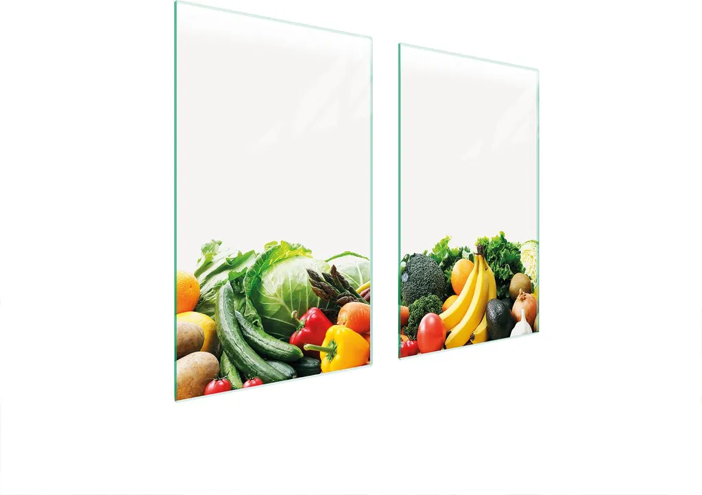 Copri Piano Cottura 75x52 Vetro Temperato | Set Tagliere Verdure