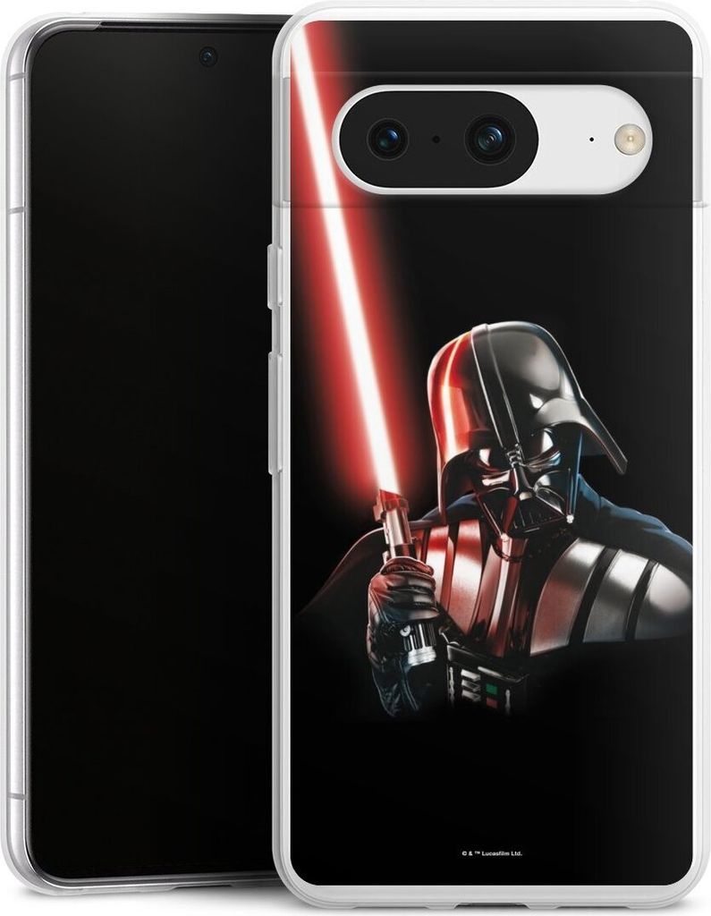 DeinDesign Slim Hülle für Google Pixel 8 Silikon Case Ultra Dünn Handyhülle Darth Vader Fanartikel Star Wars