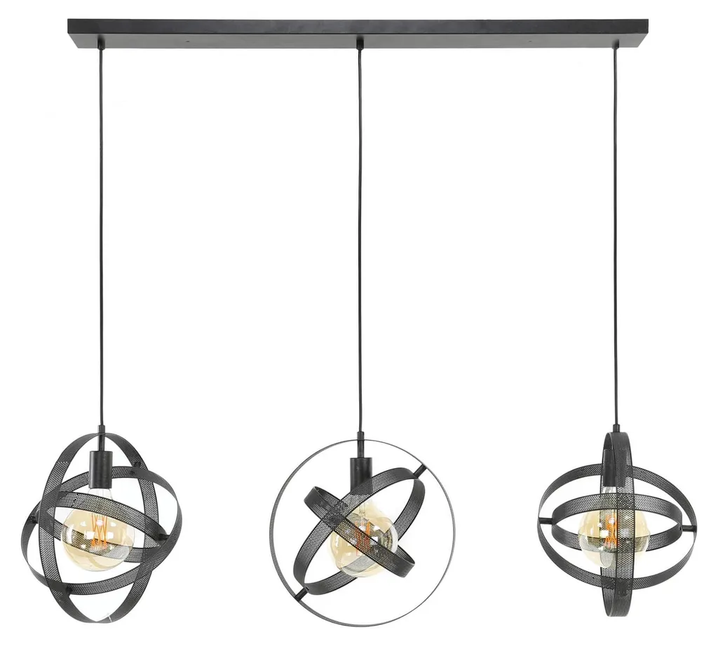 Plafonnier design Cosmos 115 cm en métal anthracite style industriel