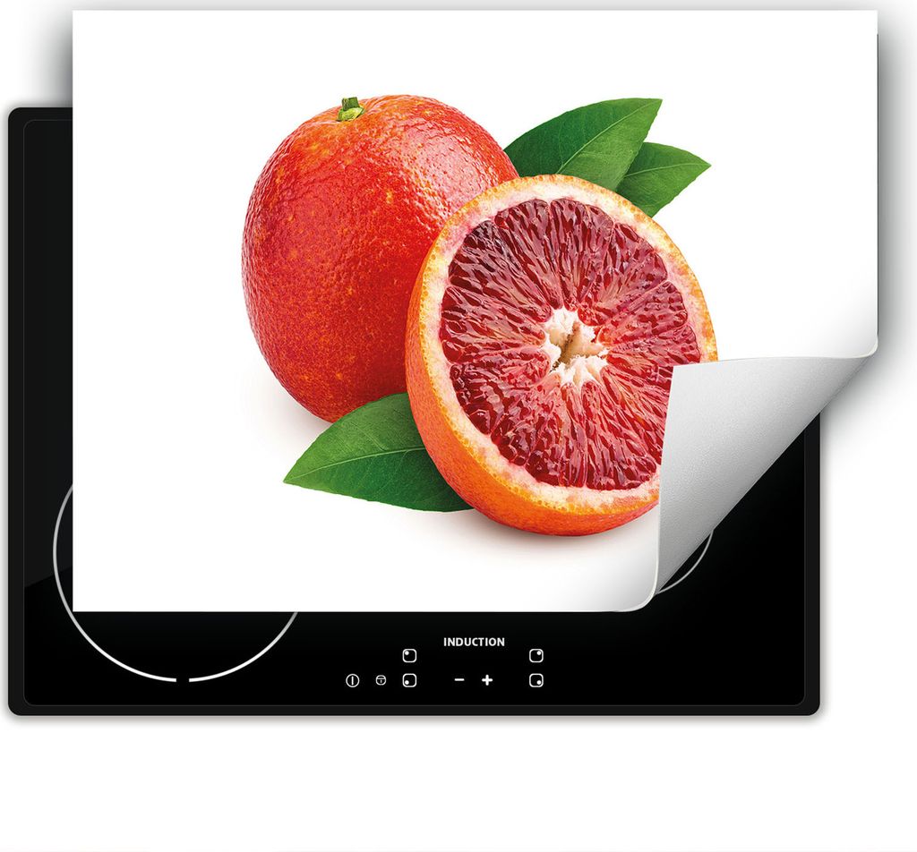 DarHaus Herdabdeckplatte 80x52 cm Anti Rutsch Matte Aufrollbar, Grapefruit