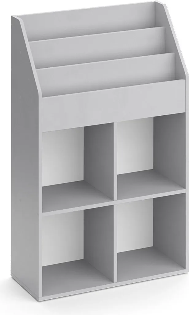 Bibliothèque Vicco Luigi Gris 72cm avec compartiments spacieux 38792