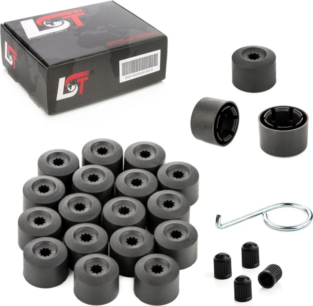 20x Radschraubenkappen diebstahlhemmend 17 mm für CITROEN PEUGEOT DACIA RENAULT