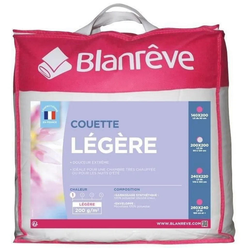 Piumino Blanreve 200x200 Microfibra Leggero Bianco | Offerta Letto