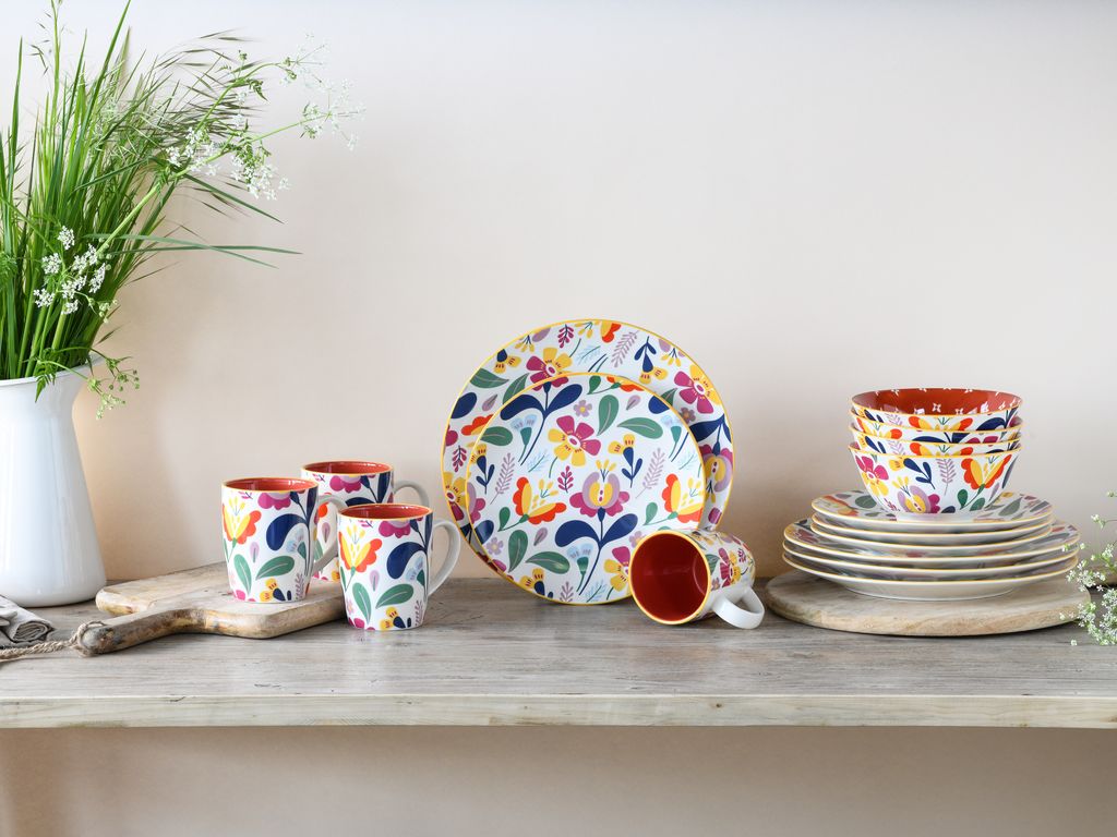 CreaTable, 17407, Folklore Bunt, Kombiservice 16-tlg