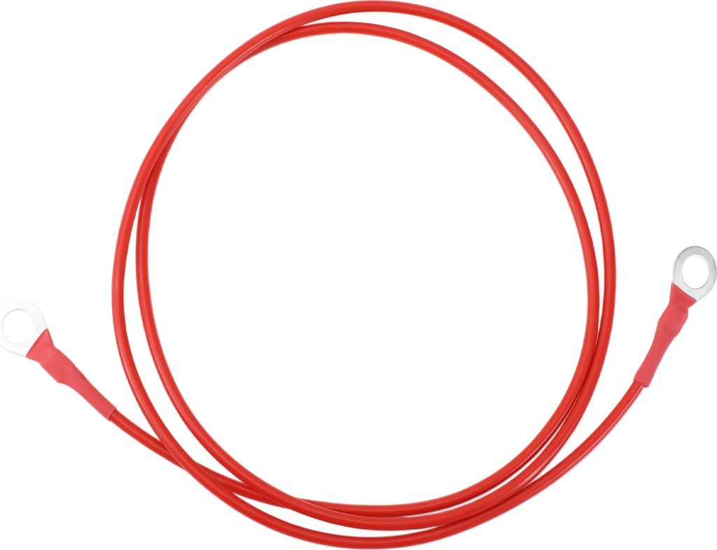 120cm 12 AWG Batterie-Wechselrichterkabel 3/8" Batteriekabel verzinntes Kupfer Rot OT Typ 1 Stk