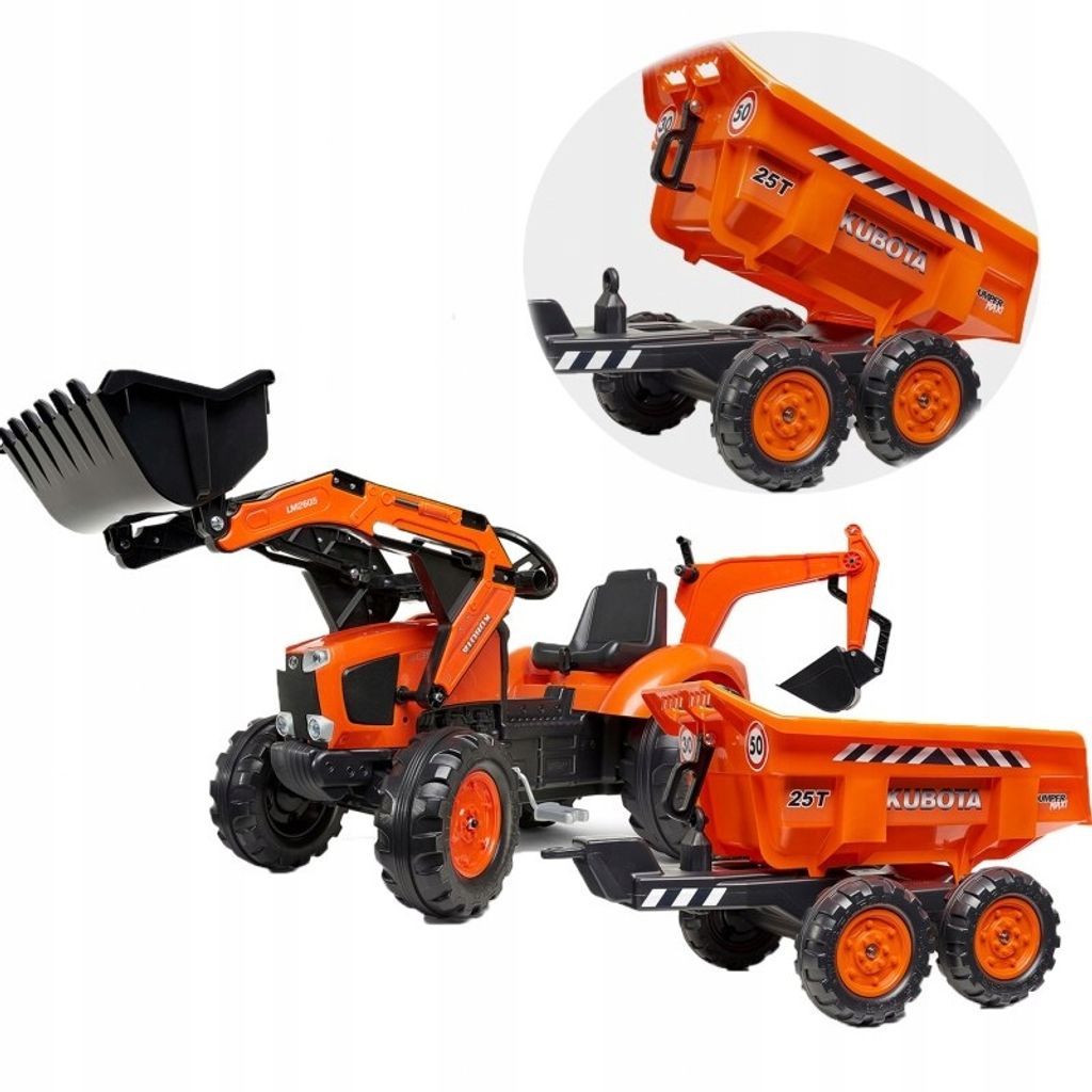 FALK - Kubota Trettraktor mit Lader, Bagger und Maxi-Schlepper